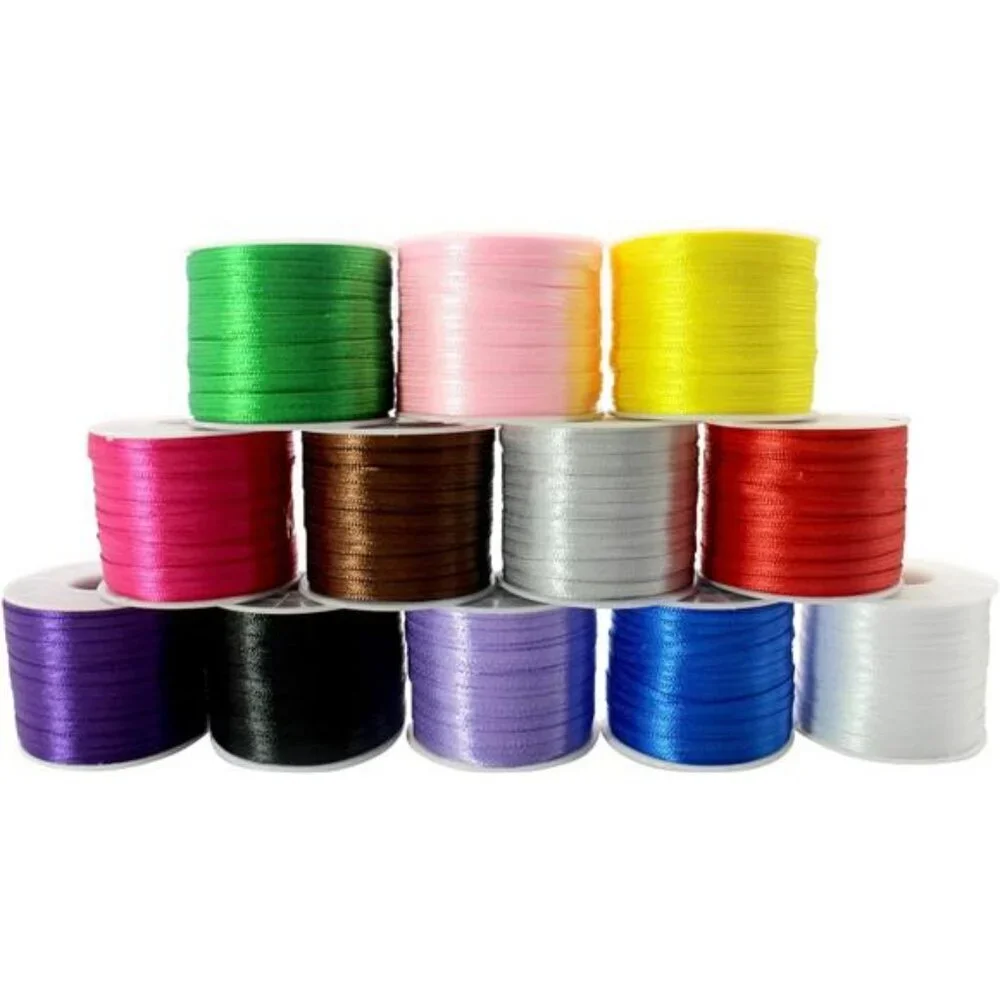 12 Roll Satin Ribbon Set 1 8 Inch Wide 1200 Yards Colorful Ribbon for Gift Wrapp